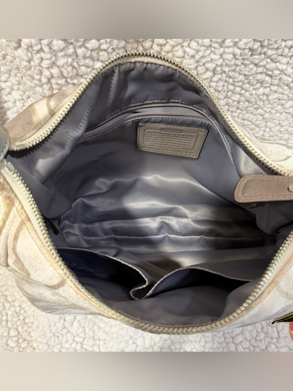 Coach Kristin Signature Hobo with Iridescent Sequins and Pink Charm - Picture 6 of 16
